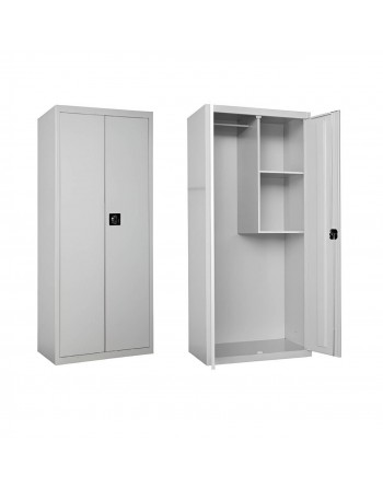 Large metal cabinet for cleaning products